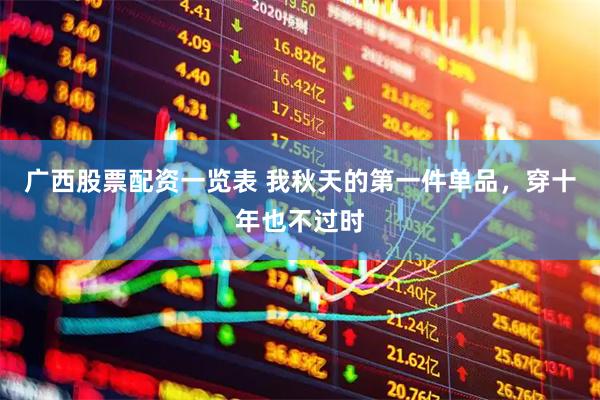 广西股票配资一览表 我秋天的第一件单品，穿十年也不过时