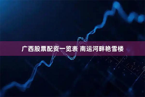 广西股票配资一览表 南运河畔艳雪楼
